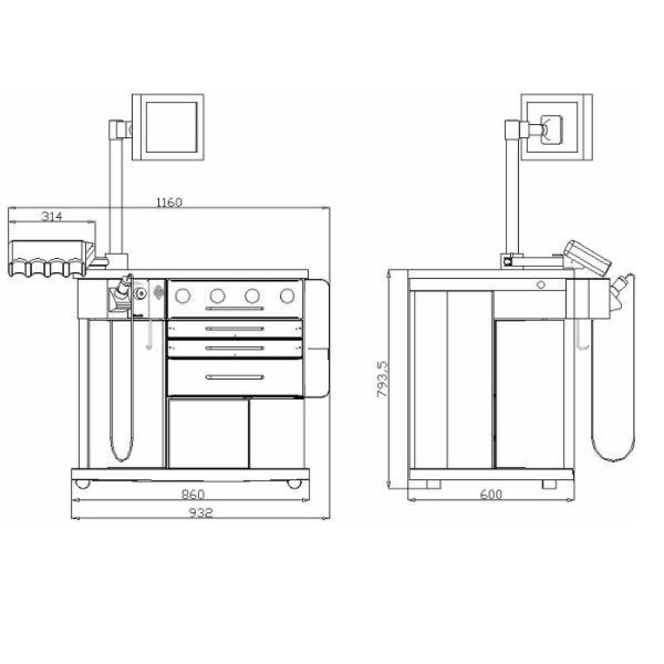 ЛОР-комбайн Euroclinic Otocompact Steel